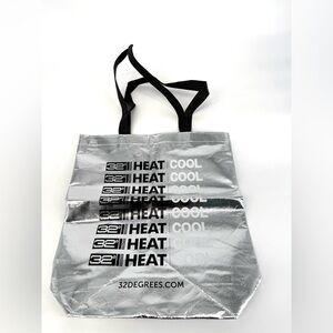 32 Degrees Metallic Silver Shopping Bag